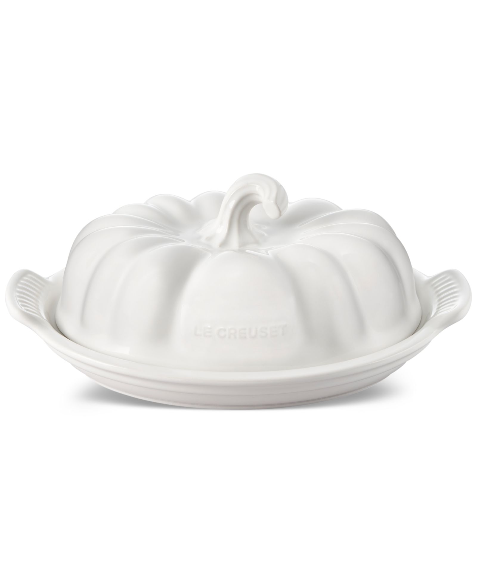 Le Creuset Glazed Stoneware Figural Pumpkin Butter Dish
