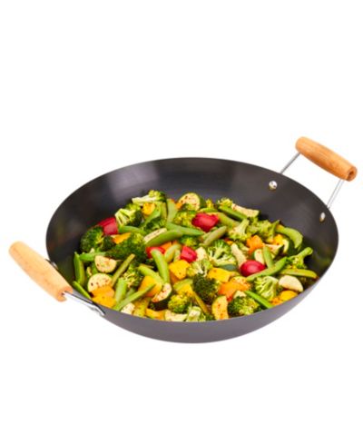 Wok INFUSE Asian Carbon Steel 13.75" с двумя боковыми ручками