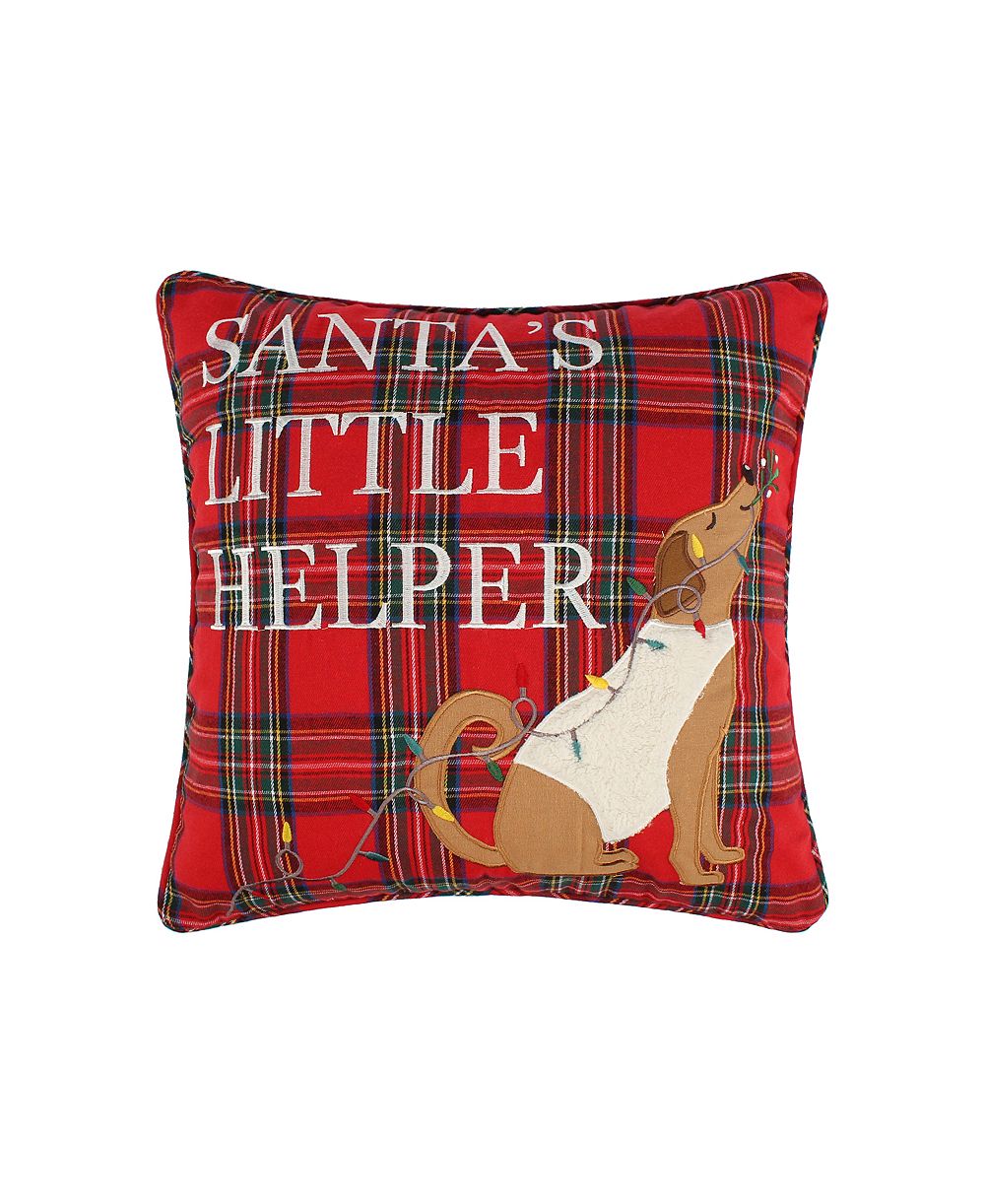Levtex Jingle Paws вышитая декоративная подушка, 18" x 18"