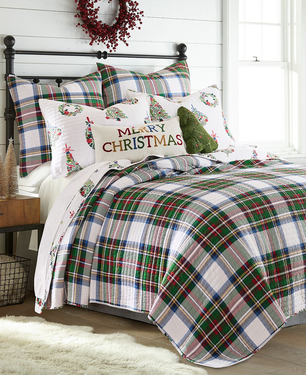 Комплект из 3-х стеганых покрывал Levtex Home Festive Baubles Reversible Full/Queen