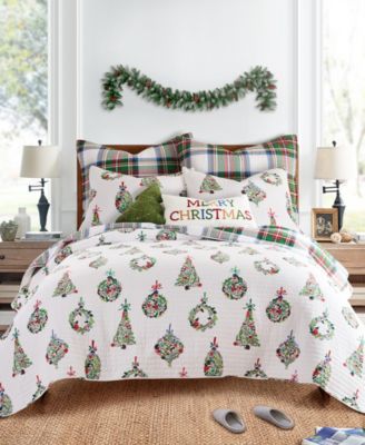Levtex Home Festive Baubles Reversible 3-Piece Quilt Set, King/California King