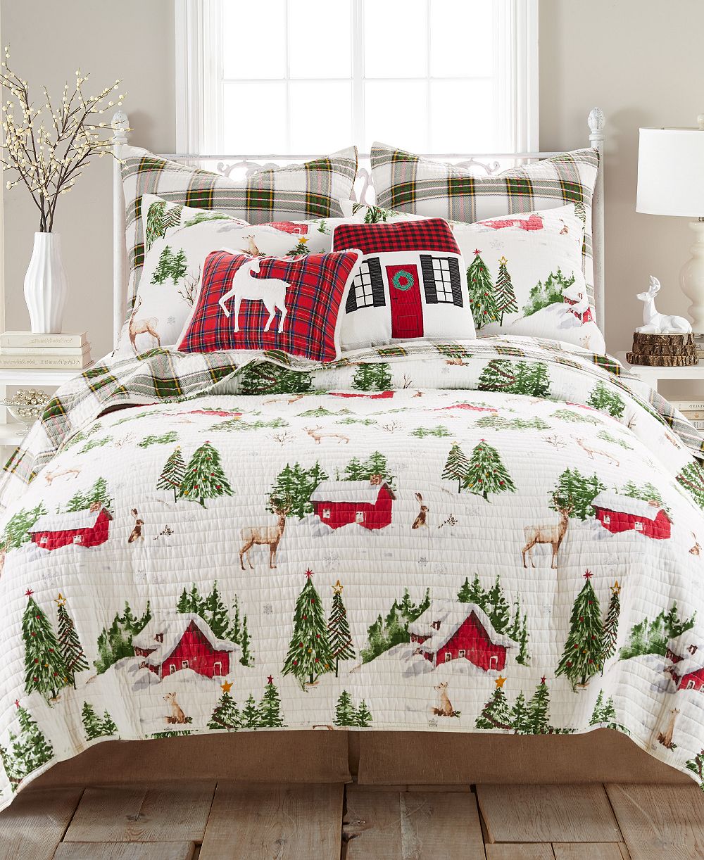 Двусторонний комплект из 2 стеганых одеял Levtex Home Tatum Pines, Twin/Twin XL