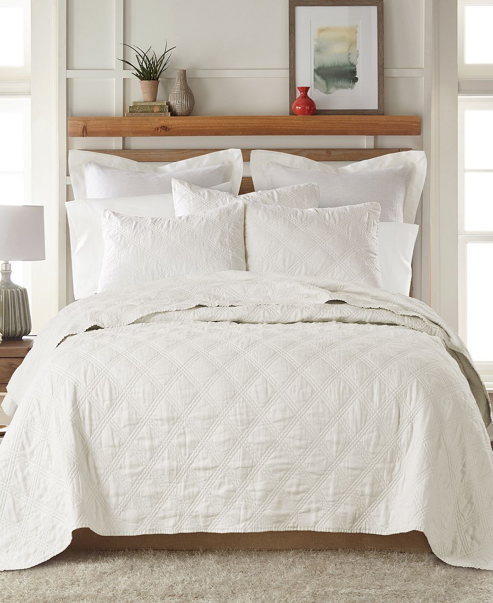 Декоративное покрывало Levtex Home Washed Linen Relaxed Textured Quilt, Twin/Twin XL