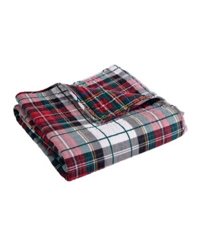 Levtex Spencer Red Plaid Reversible Quilted Throw, 60" x 50"