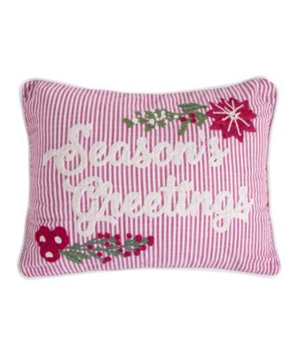 Декоративная подушка Levtex Sleigh Bells с вышивкой, 14" x 18"