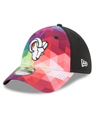 Men's and Women's New Era Multicolor, Black Los Angeles Rams 2023 NFL Crucial Catch 39THIRTY Flex Hat