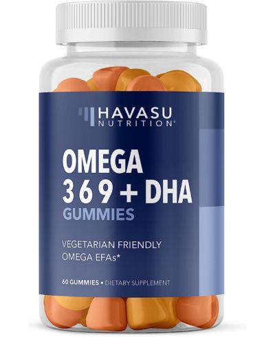 Желейные витамины Omega + DHA, вкус лимона и апельсина, Havasu Nutrition, 60 шт