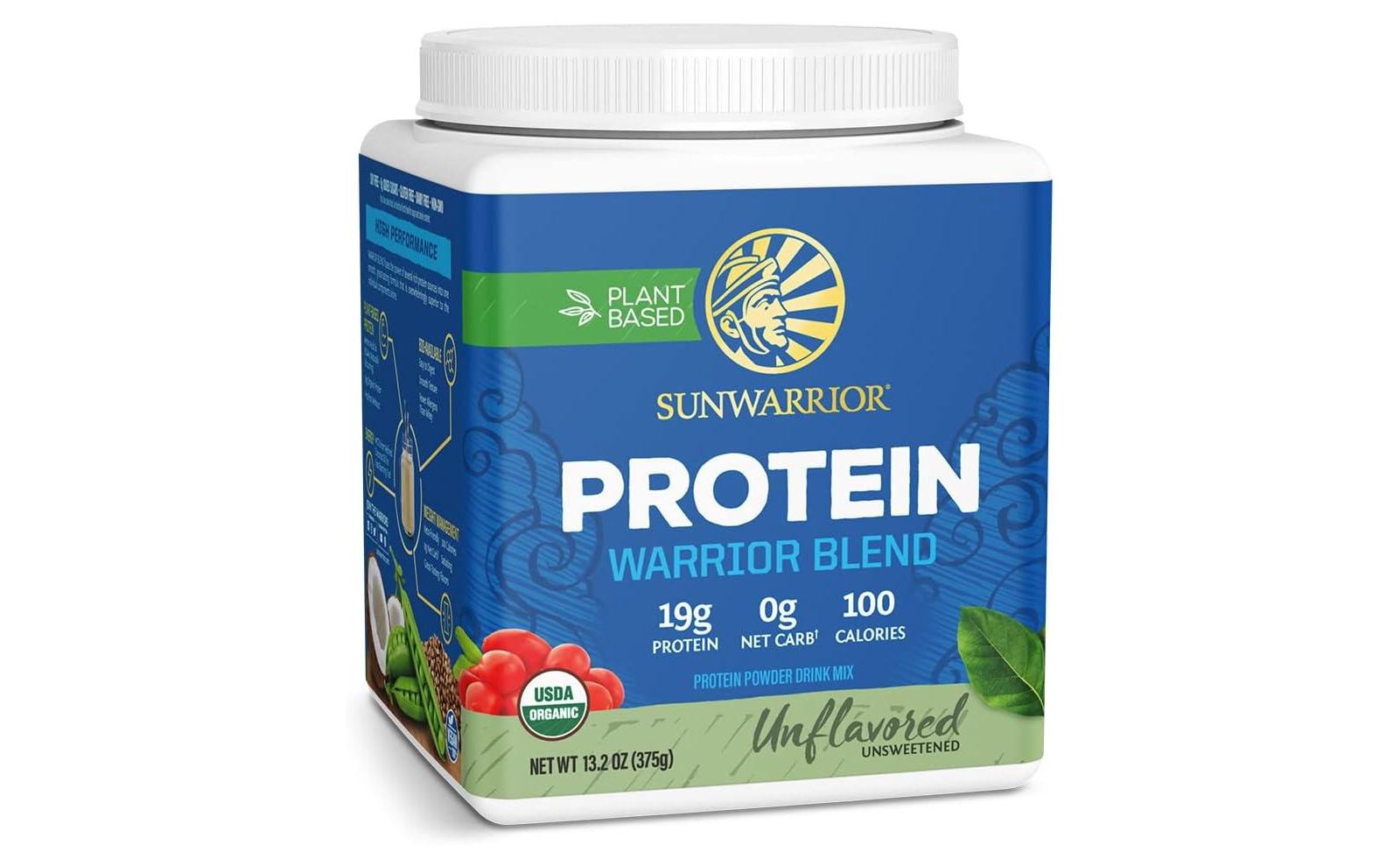 Warrior Blend, Unflavored, Sunwarrior, протеиновый порошок 375gm