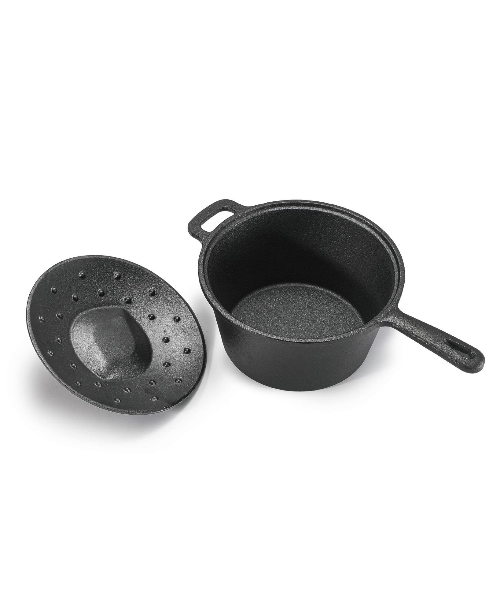 Commercial Chef 2-Qt. Saucepan with Lid, Pre-Seasoned Cast Iron