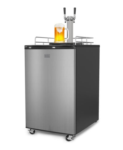 Black+decker 6.1 Cu. Ft. Double Tap Stainless Steel Beer Kegerator BBD20HS