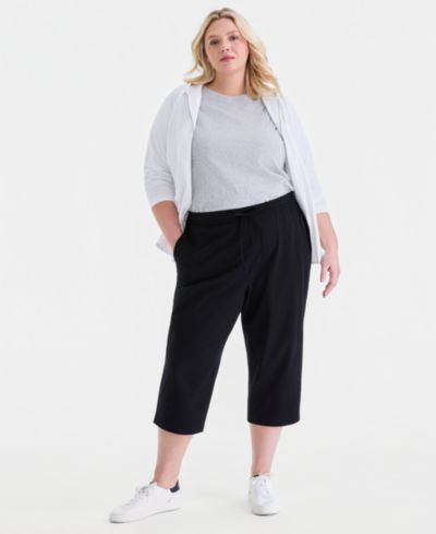 Style & Co Plus Size Mid Rise Capri Sweatpants, Macy's Exclusive