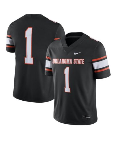 Мужская игровая джерси Nike #1 Black Oklahoma State Cowboys