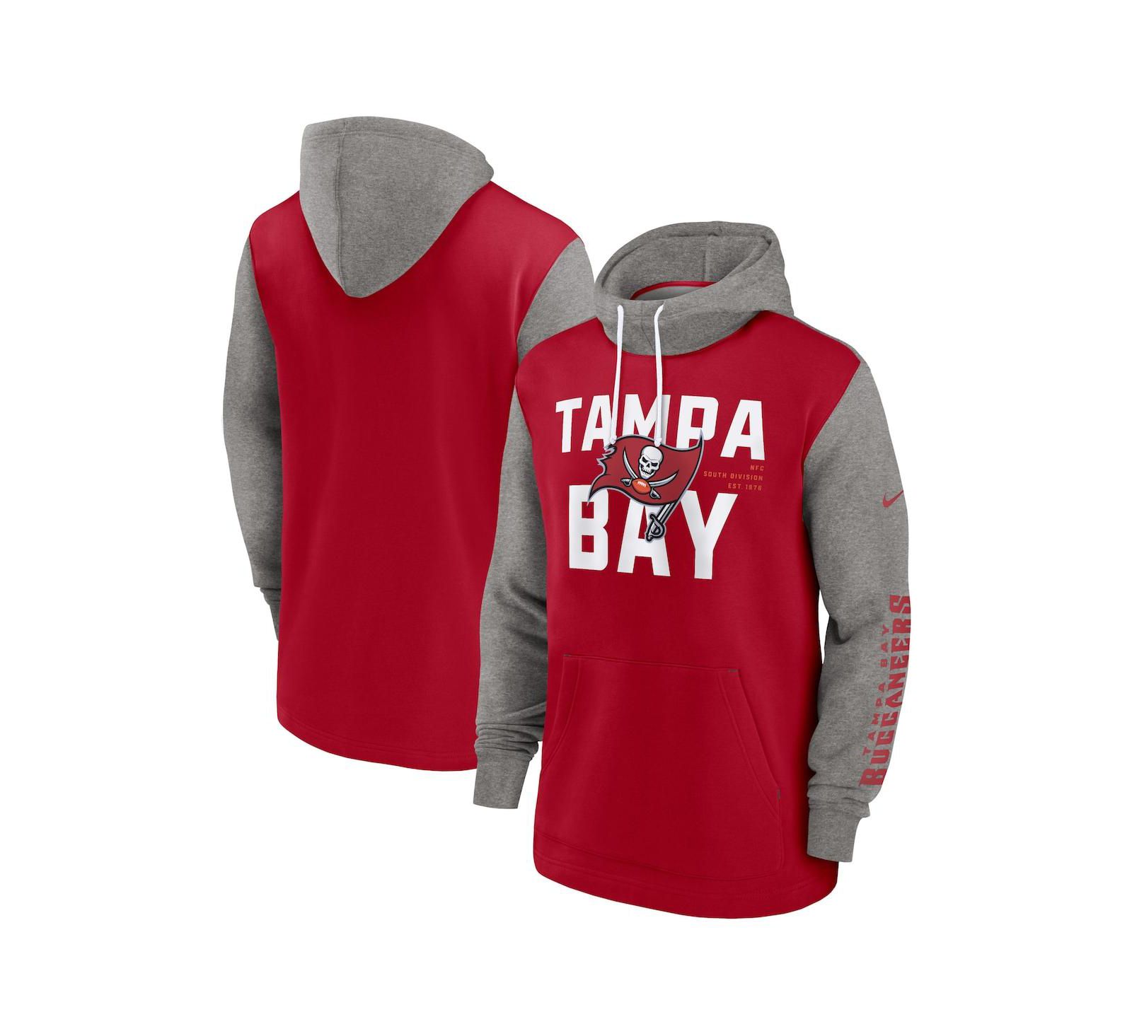 Nike Мужское красное худи с цветовым блоком Tampa Bay Buccaneers