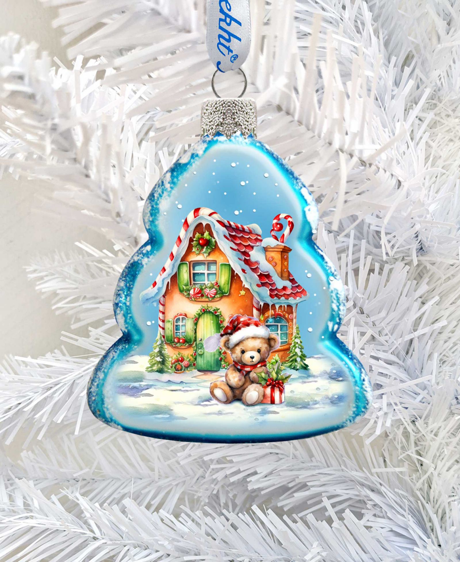 Елочное украшение Designocracy Christmas Cottage Keepsake Mercury Glass G. DeBrekht