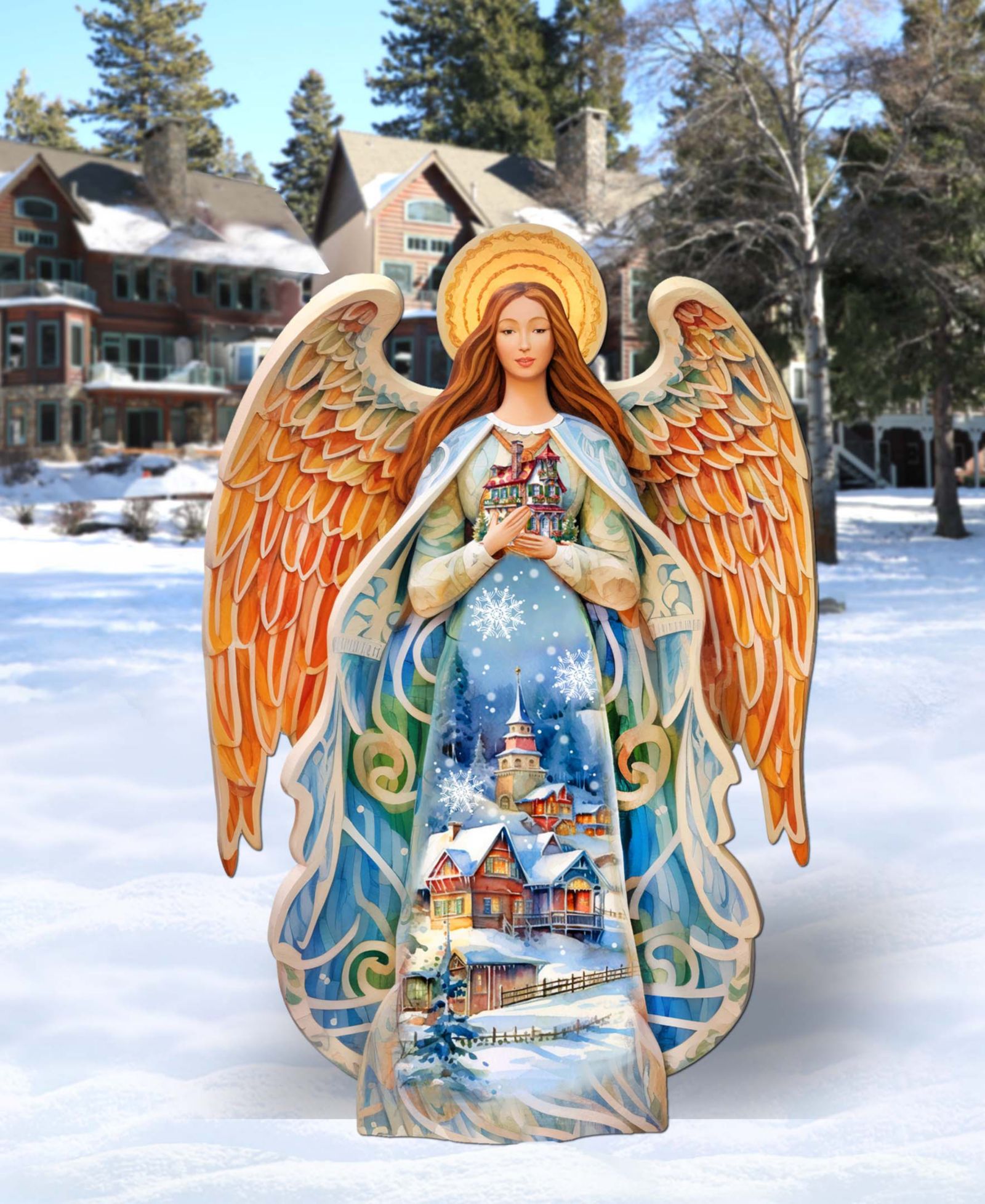 Садовый декор Designocracy Blessing Home Angel 32" G. DeBrekht для Рождества