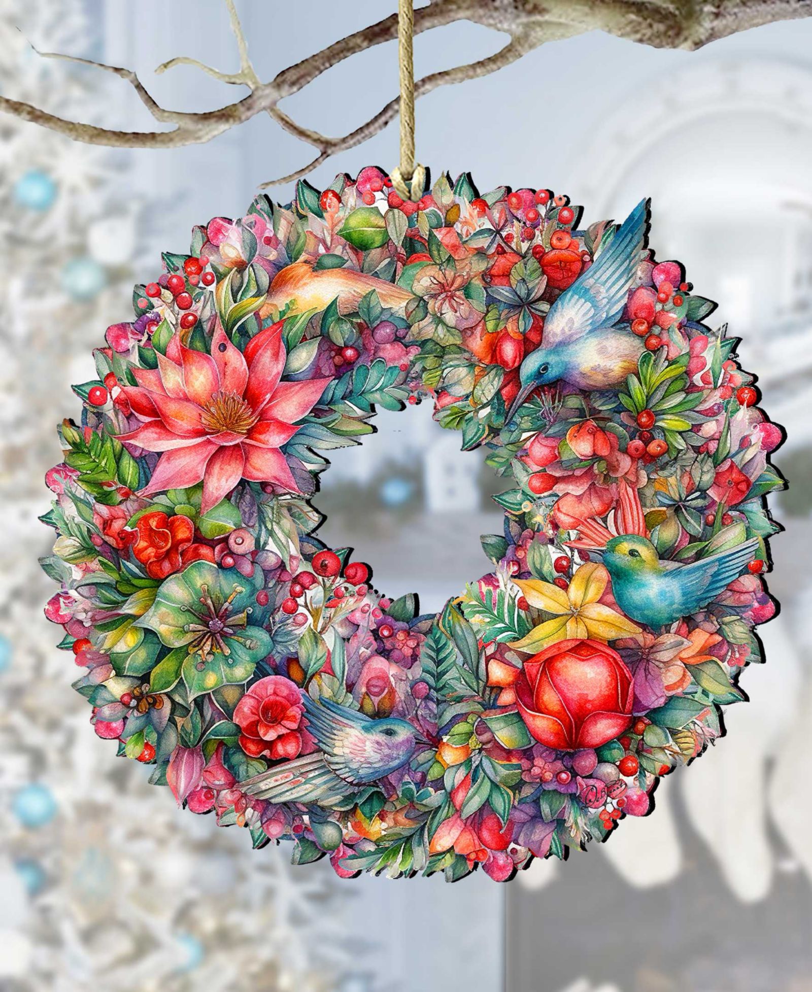 Деревянные украшения Designocracy Holiday Summer Blooms Wreath