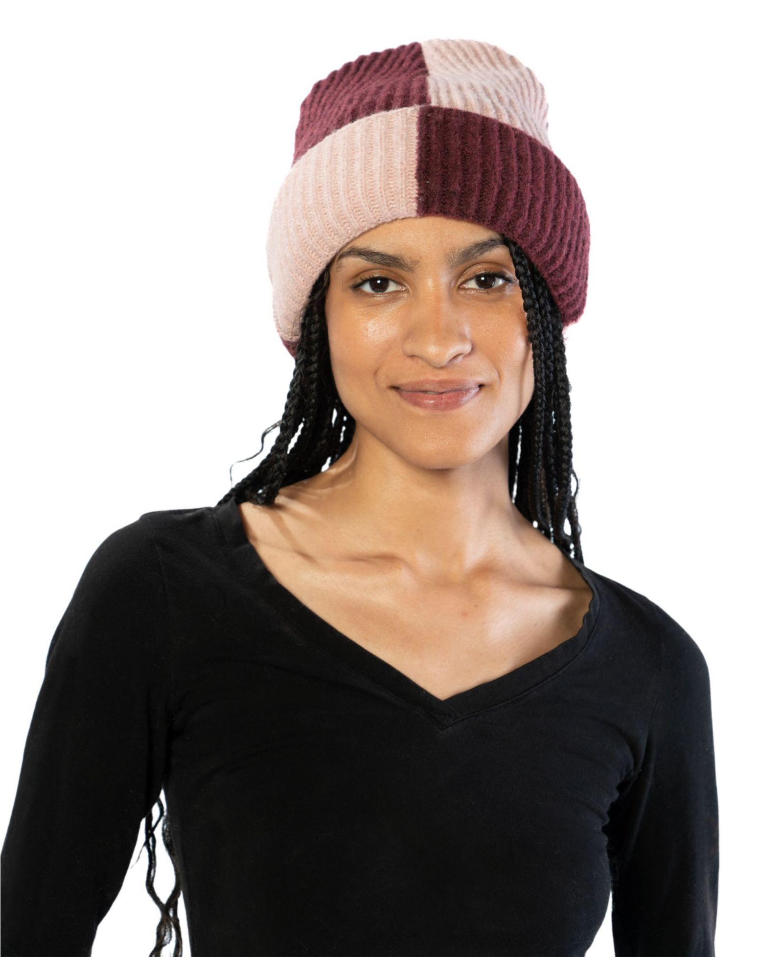 Marcus Adler Color Block Cuff Beanie