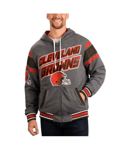 Мужская реверсивная толстовка на молнии G-III Sports by Carl Banks Cleveland Browns