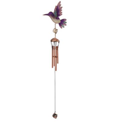 Музыка ветра FC Design 24" Blue and Purple Hummingbird Copper and Gem
