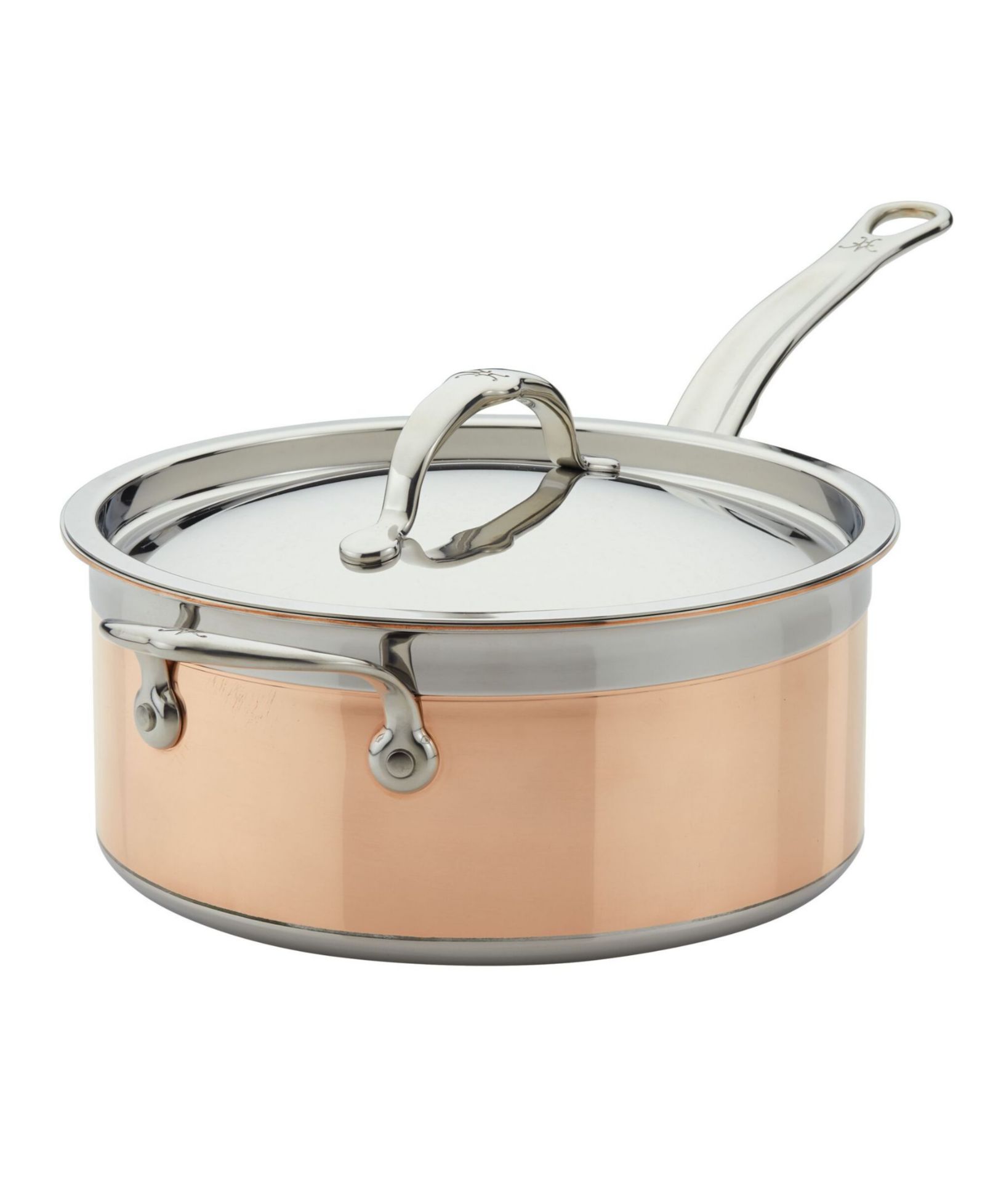 Hestan CopperBond copper induction saucepan с вспомогательной ручкой, 4-Quart