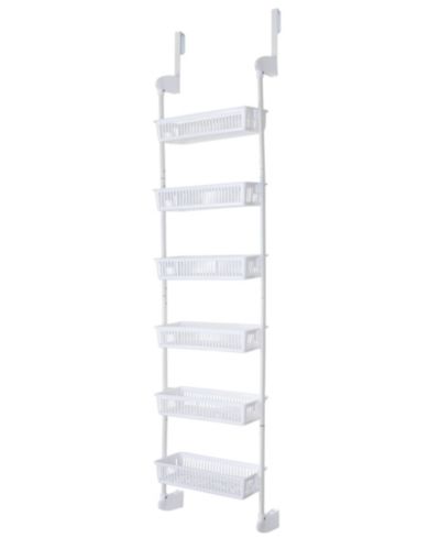 Smart Design 6-Tier Over the Door Pantry Organizer with 6 Full Baskets