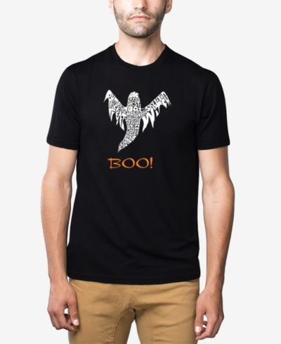 Мужская футболка LA Pop Art Cotton/Poly Blend Word Art - Halloween Ghost Boo!