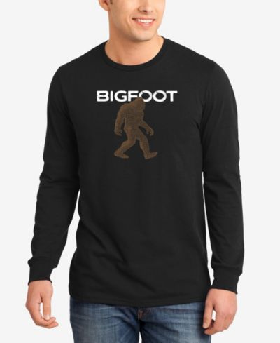Мужская футболка с длинным рукавом LA Pop Art Bigfoot Word Art
