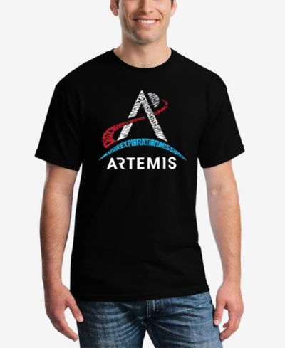 LA Pop Art Men's NASA Artemis Logo Printed Word Art T-shirt