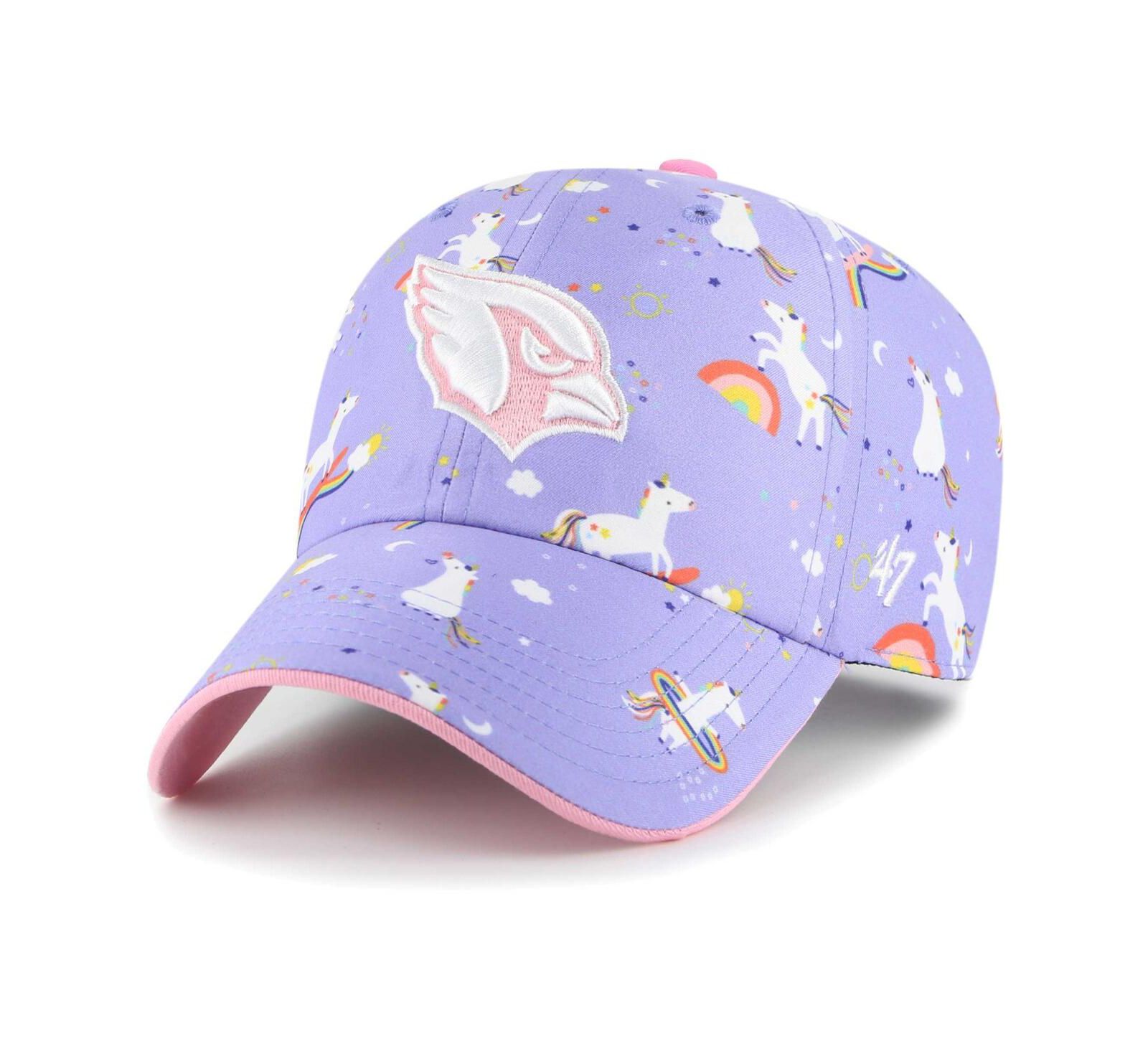 '47 Brand детская регулируемая кепка Arizona Cardinals Unicorn Clean Up, цвет Lavender