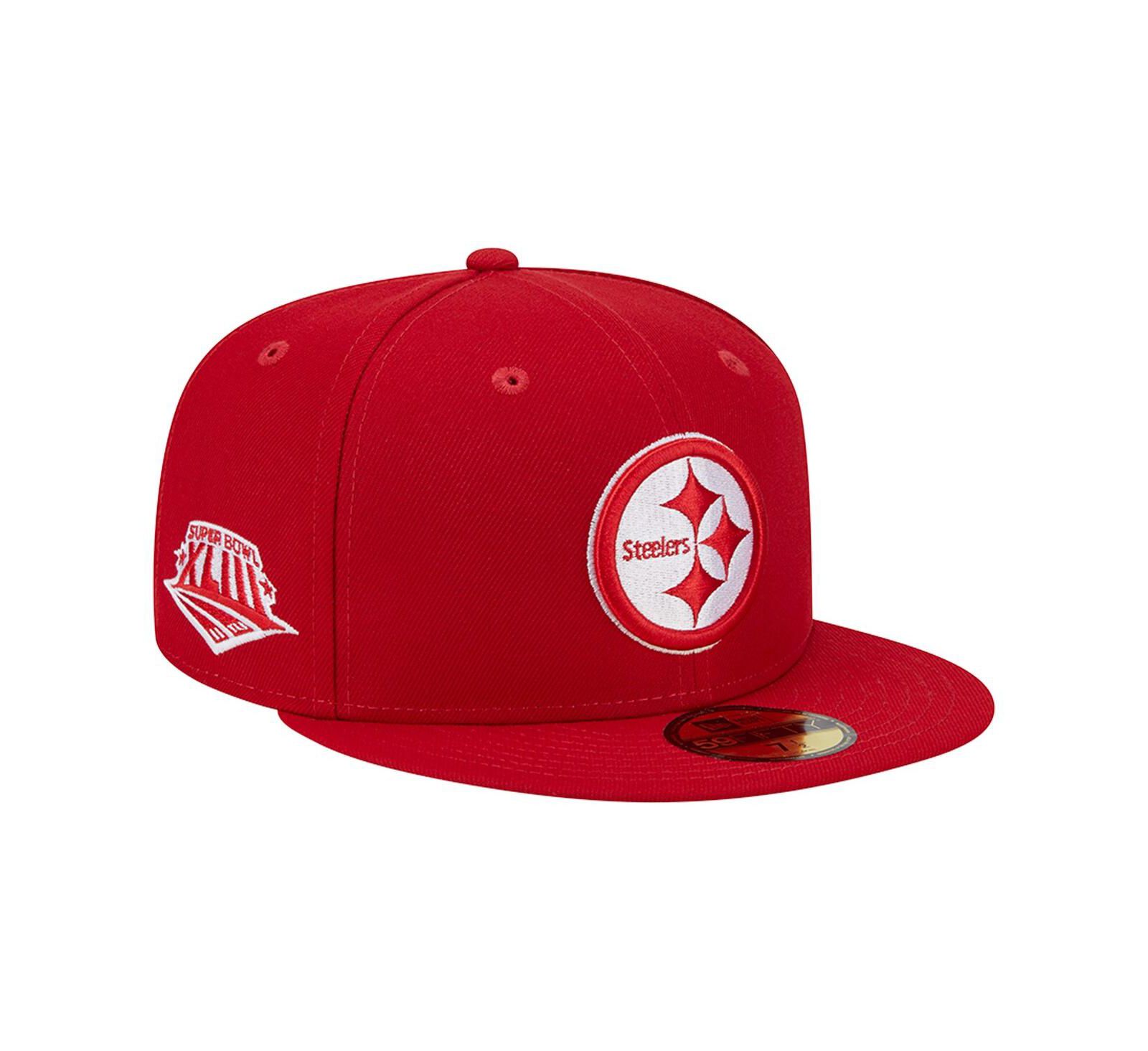 Мужская кепка New Era Scarlet Pittsburgh Steelers Super Bowl XLIII Main Patch 59FIFTY Fitted