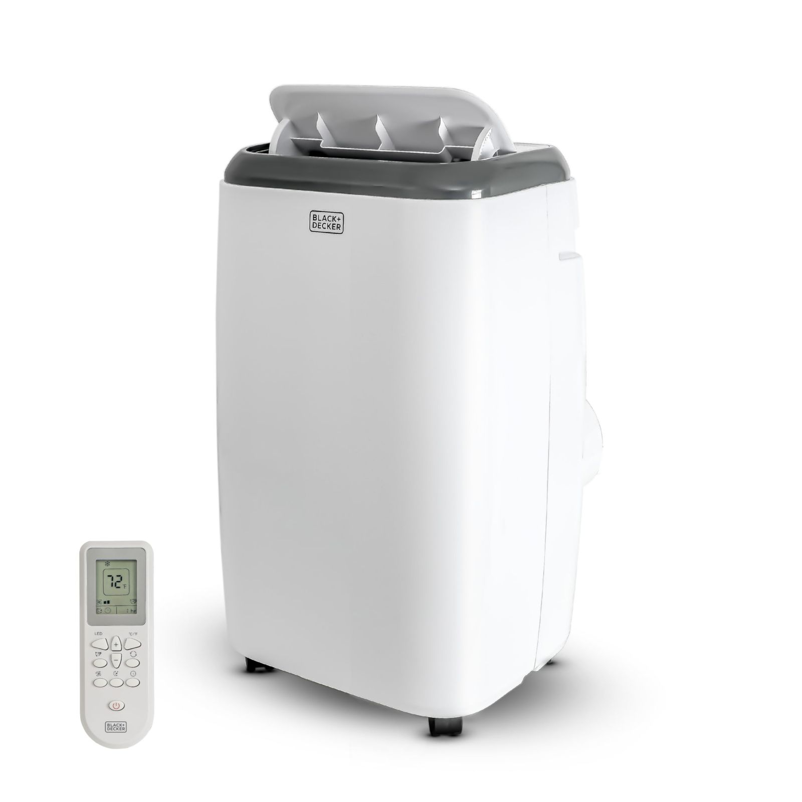 BLACK+DECKER Portable Air Conditioner, 8,000 BTU (5,000 BTU SACC) for Rooms Up To 350 Sq. Ft., Full Function Remote Control, BPT05WTBA