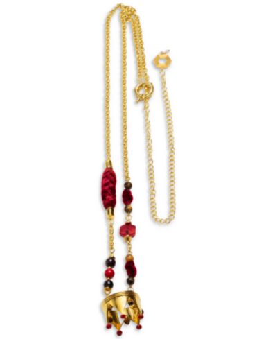 Длинная подвеска Nectar Nectar New York Corazon del Fuego с покрытием 18k Gold-Plated, 32 + 10" extender
