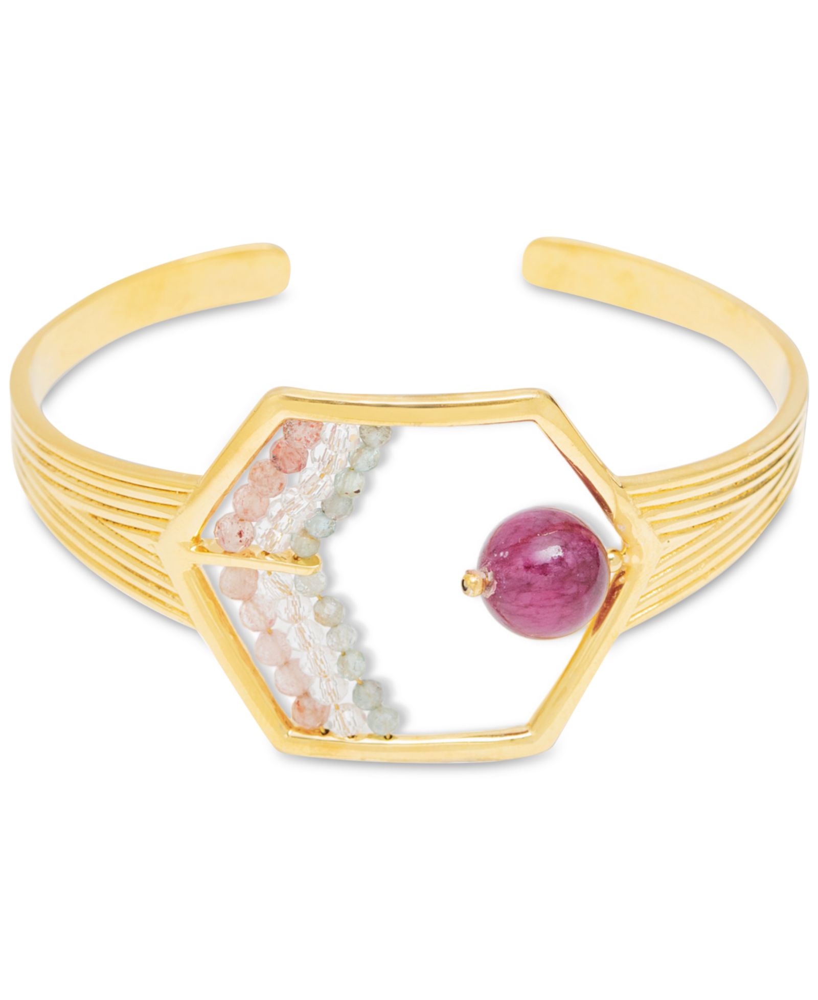 Браслет-кафф Nectar Nectar New York 18k Gold-Plated Mixed Gemstone