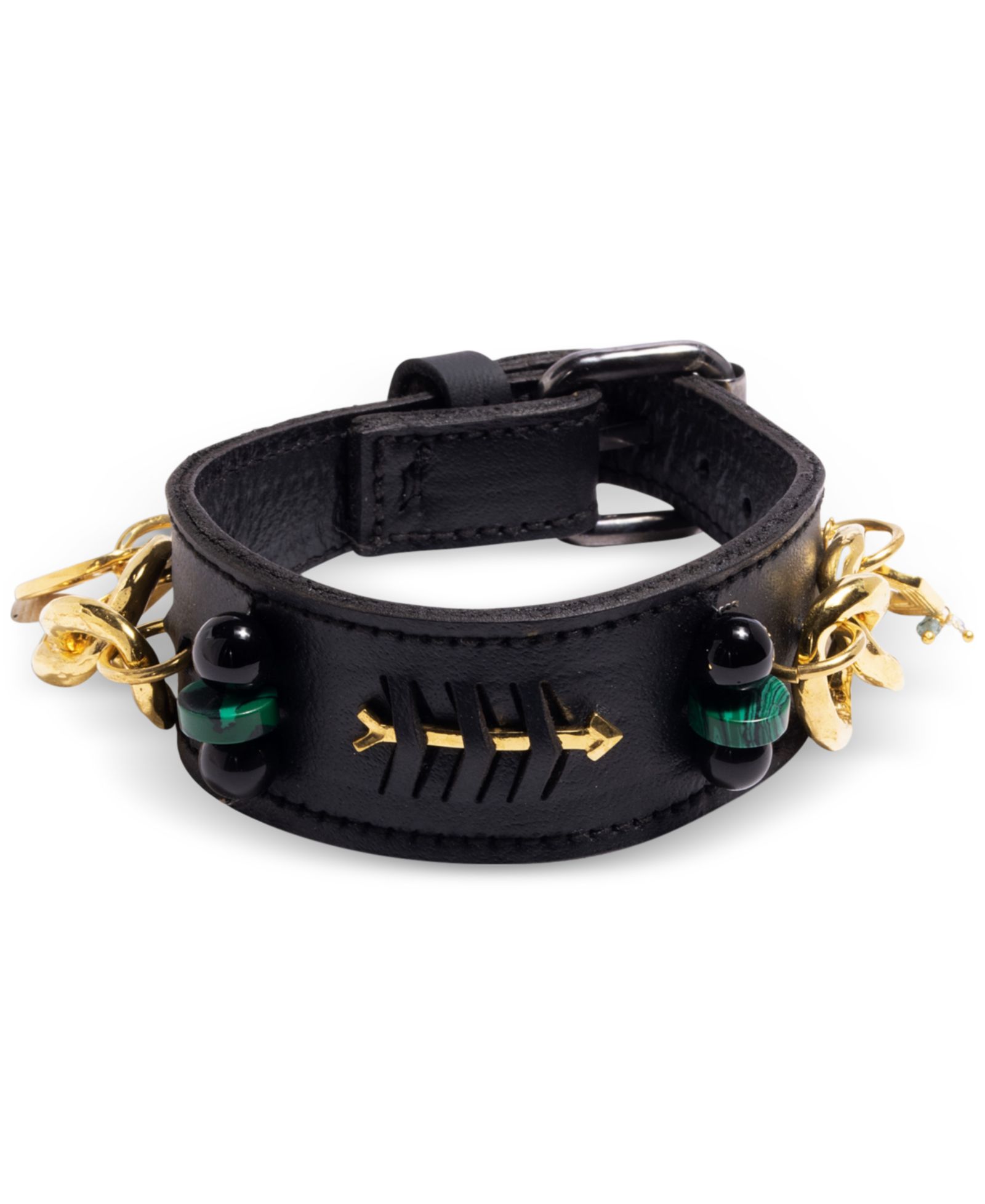 Браслет Nectar Nectar New York 18k Gold-Plated Gemstone Faux Leather Wrap