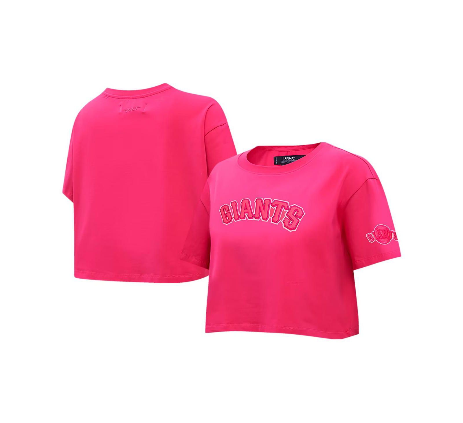 Женская укороченная футболка Pro Standard Pink San Francisco Giants Triple Pink Boxy
