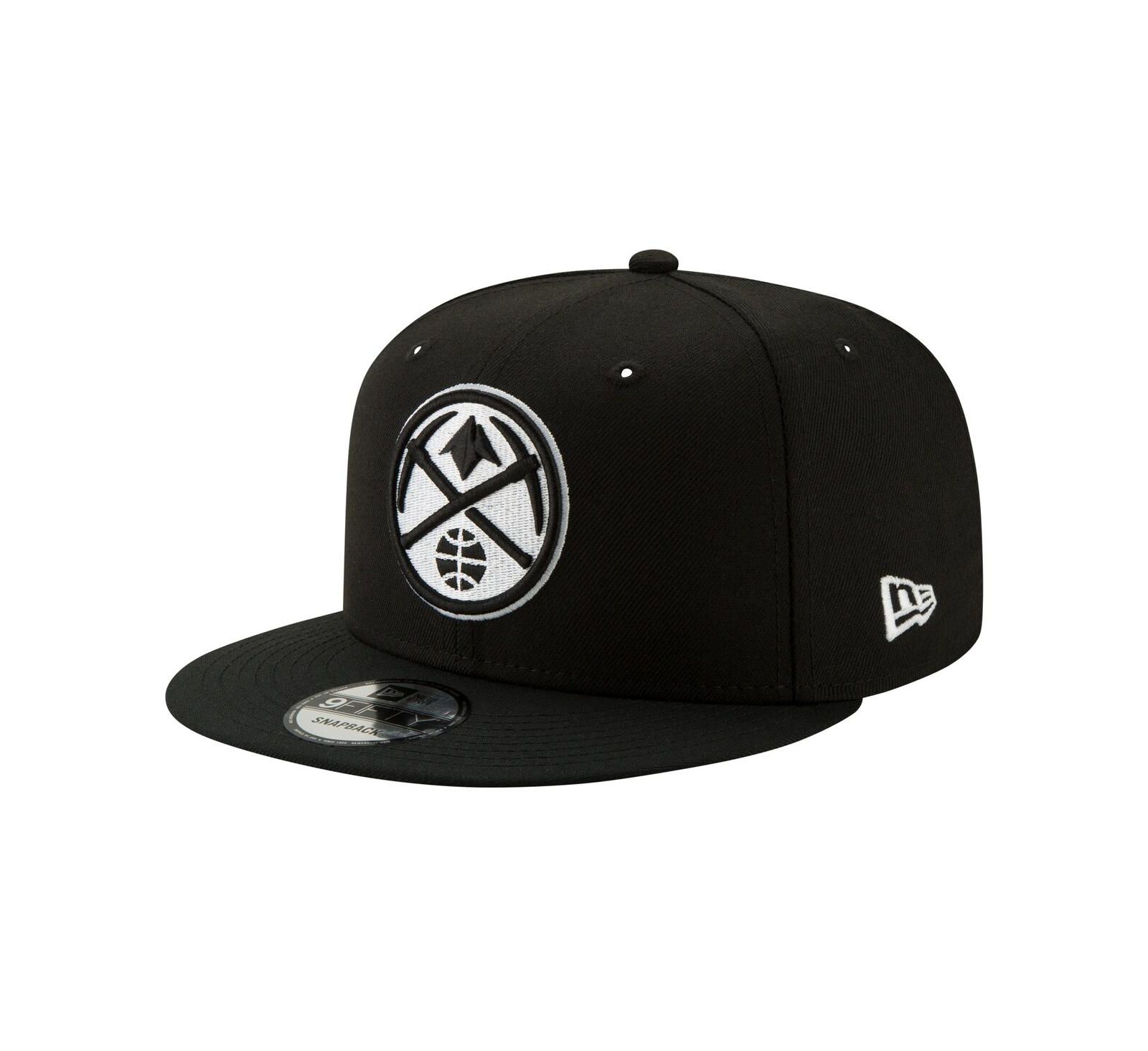New Era Men's Denver Nuggets Black White 9fifty Snapback Hat