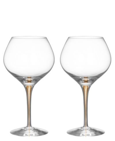 Orrefors Intermezzo Bouquet Stemware Set of 2