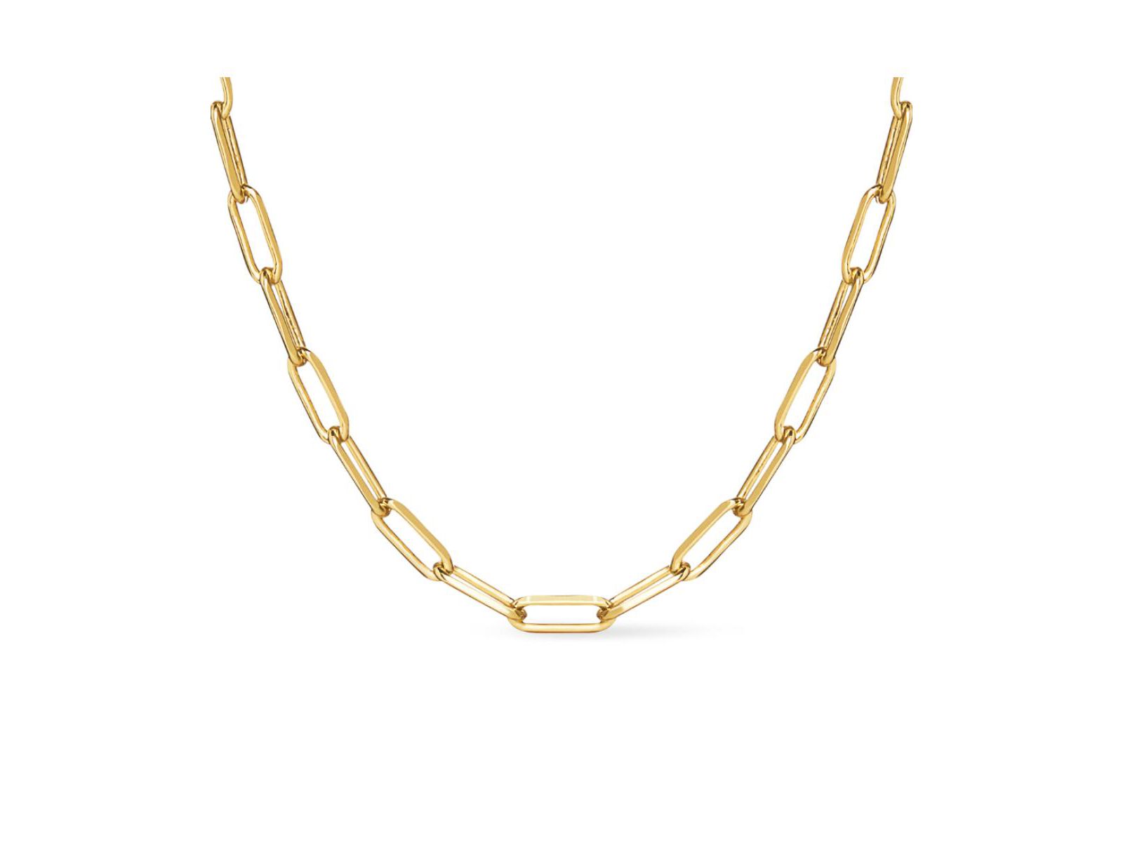 Золотое колье Ana Luisa Laura Bold Link Chain, 14K Gold-Plated