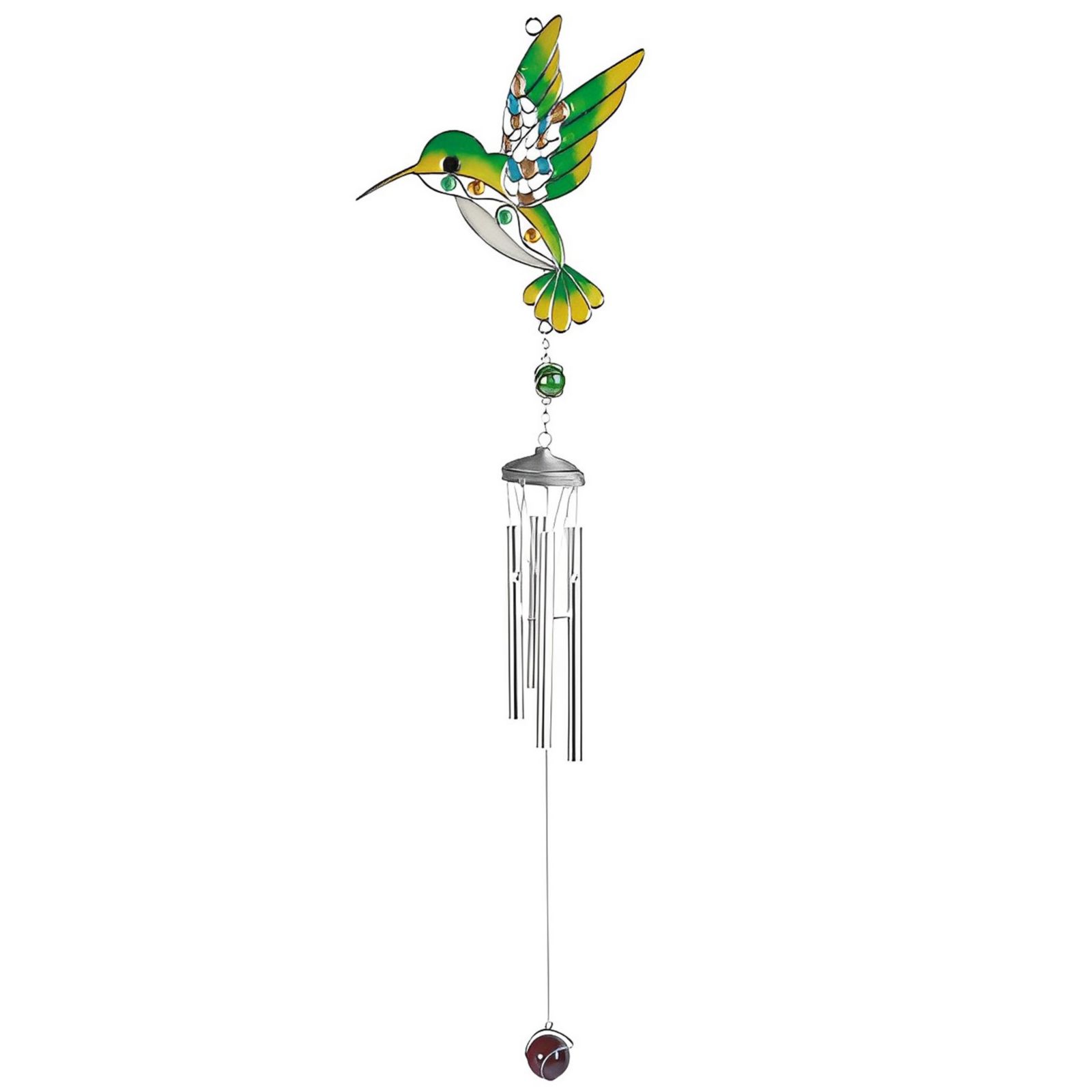 FC Design 31" Long Green Hummingbird Suncatcher Wind Chime Home Decor Perfect Gift for House Warming, Holidays and Birthdays