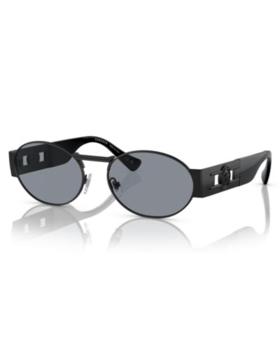 Versace Unisex Metal Oval Sunglasses, VE2264