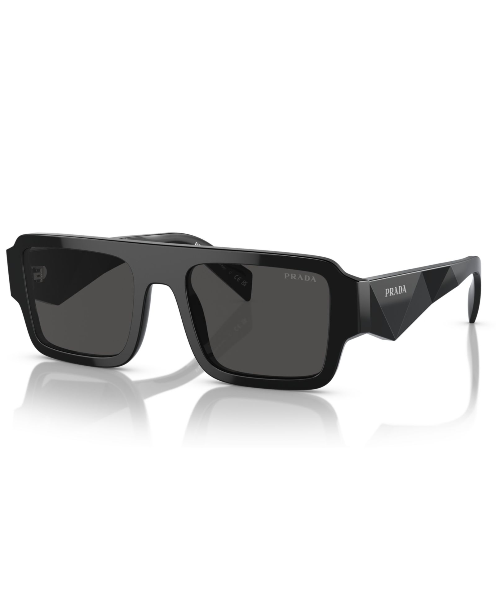Prada Low Bridge Rectangular Men's Sunglasses, PR A05SF