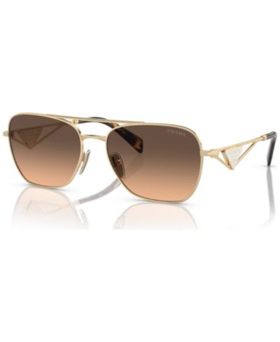 PRADA прямоугольные женские солнцезащитные очки Gradient PR A50S