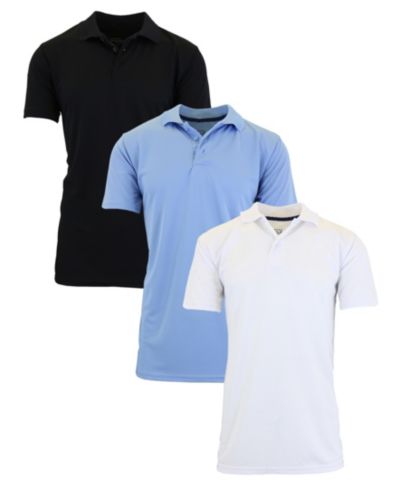 Black, Light Blue and White