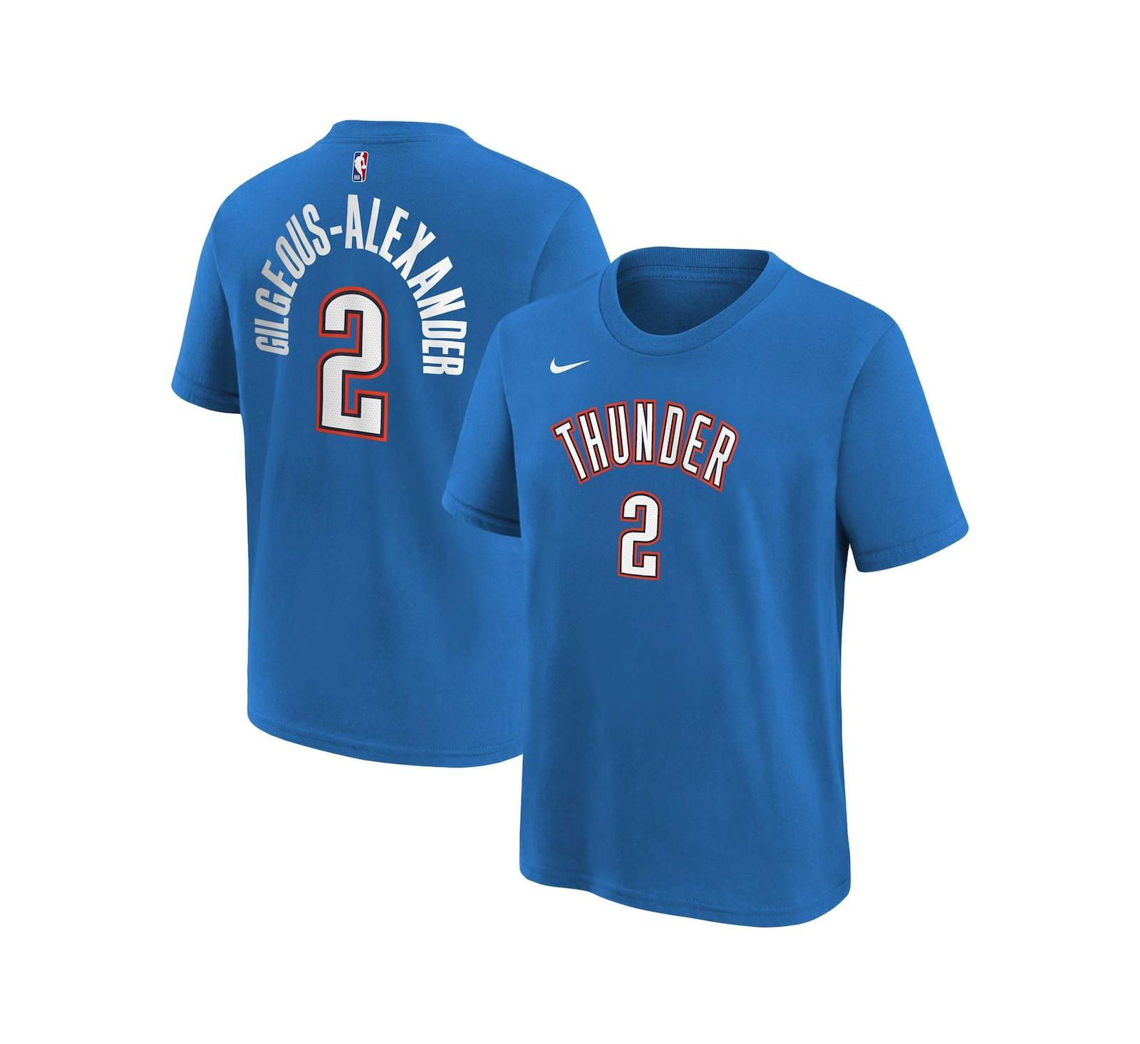 Big Boys Shai Gilgeous-Alexander White Oklahoma City Thunder Icon Name and Number T-shirt