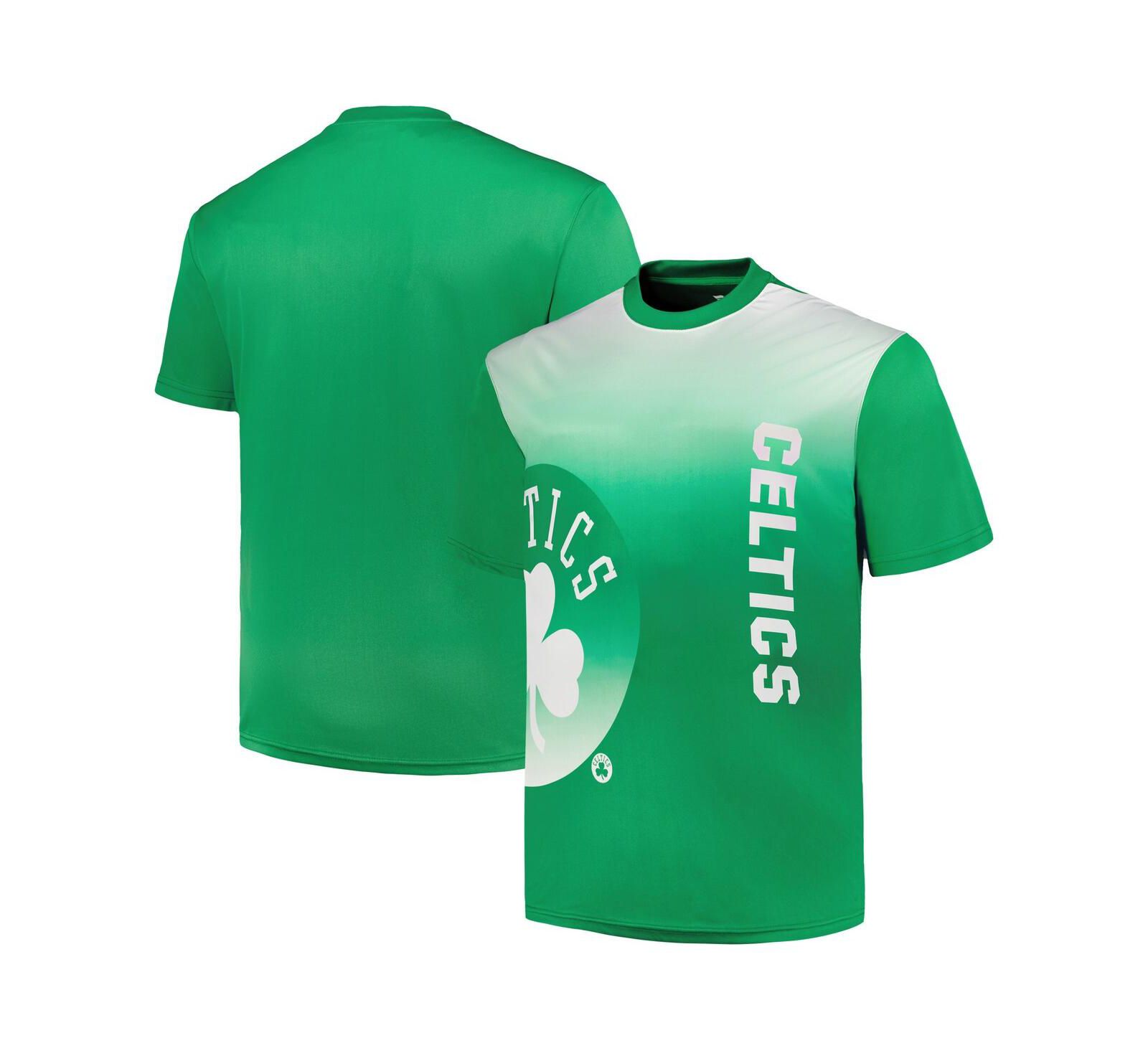 Fanatics Мужская футболка Boston Celtics Big and Tall, Kelly Green, с сублимацией