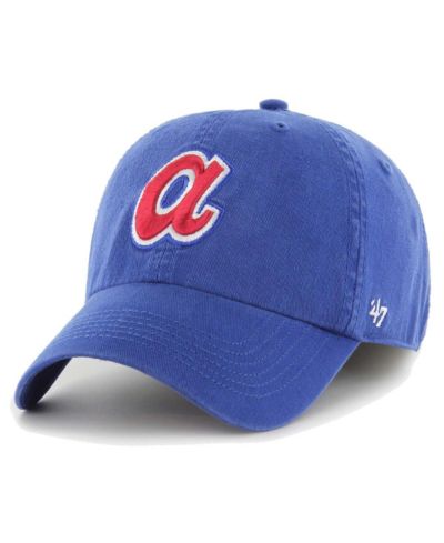 Men's '47 Brand Royal Atlanta Braves Cooperstown Collection Franchise Fitted Hat