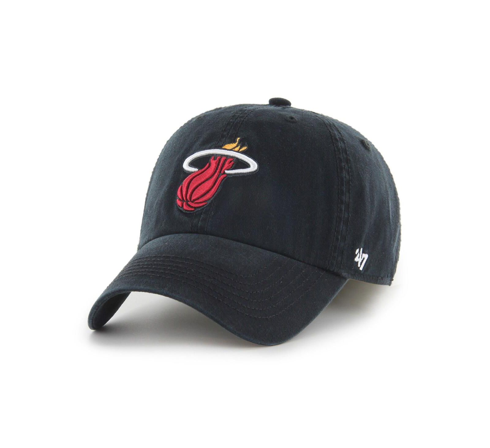 Men's '47 Brand Black Miami Heat Classic Franchise Flex Hat