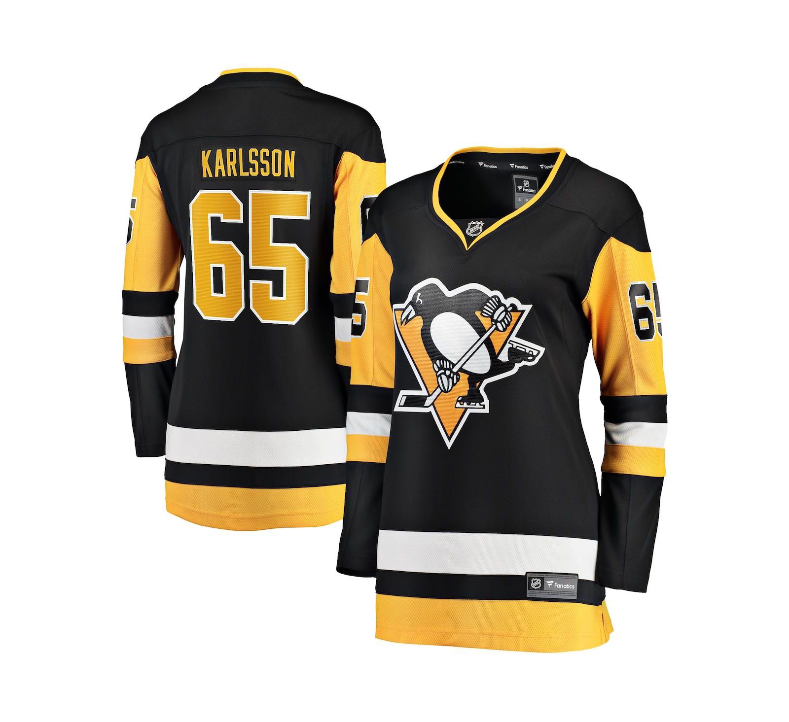 Женская джерси Fanatics Erik Karlsson Black Pittsburgh Penguins Home Breakaway