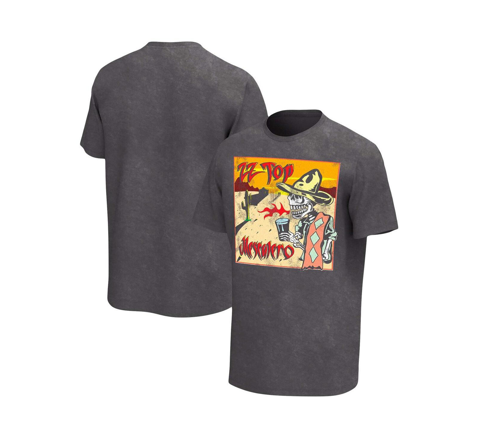 Мужская графическая футболка ZZ Top Mescalero, цвет charcoal