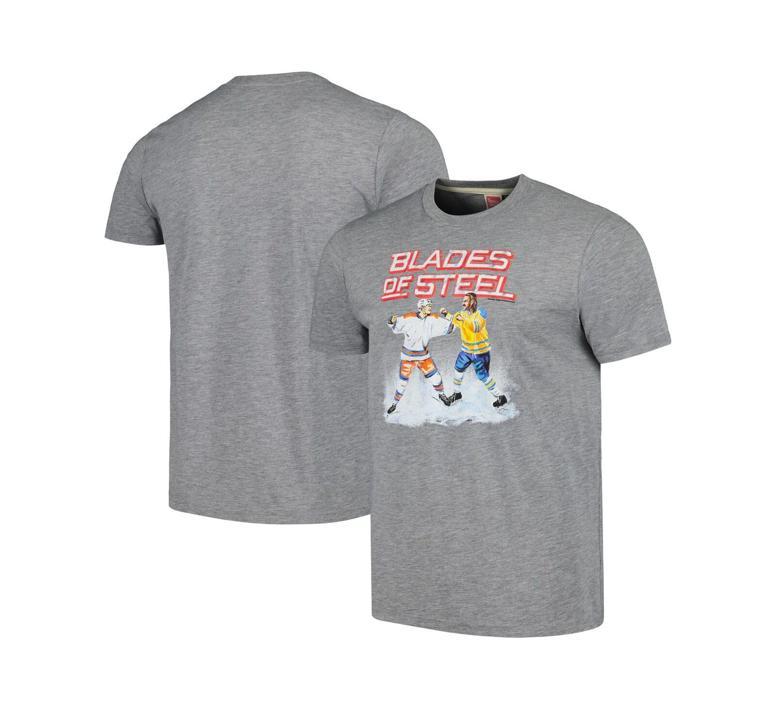 Мужская и женская футболка Homage Gray Blades of Steel Tri-Blend